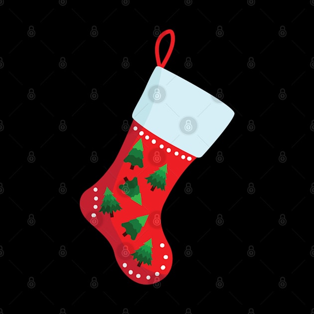 Christmas Stocking with tree by holidaystore