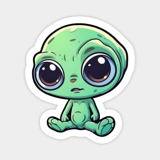 Cool Alien with a Hooded Pullover design #15 Magnet