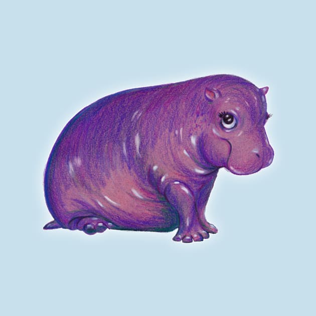 Cute Baby Hippo by MSerido