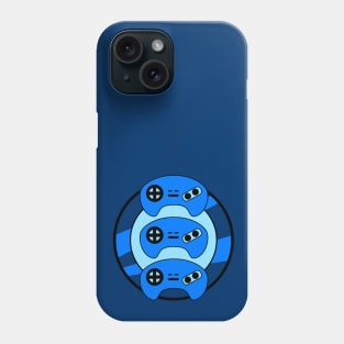 Blue Triple Controller Phone Case