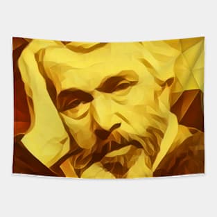 Thomas Carlyle Golden Portrait | Thomas Carlyle Artwork 12 Tapestry