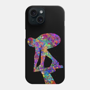 Swimmer male watercolor Phone Case