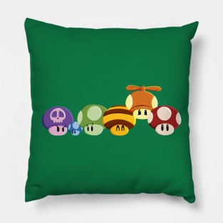 Mushroom Pride Parade Pillow