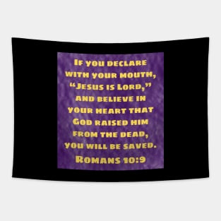 Bible Verse Romans 10:9 Tapestry