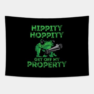 'Hippity Hoppity Get Off My Property' Cute Frog Tapestry