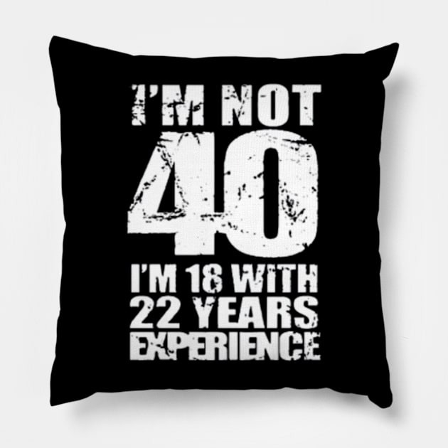 Vintage Aged to Perfection 40th Birthday Gift Pillow by tantodesign