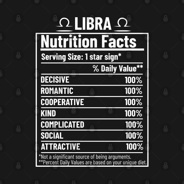 Libra Nutrition Facts Label by HobbyAndArt