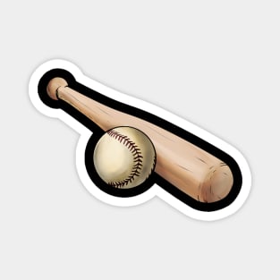 Baseball Bat And Ball Magnet