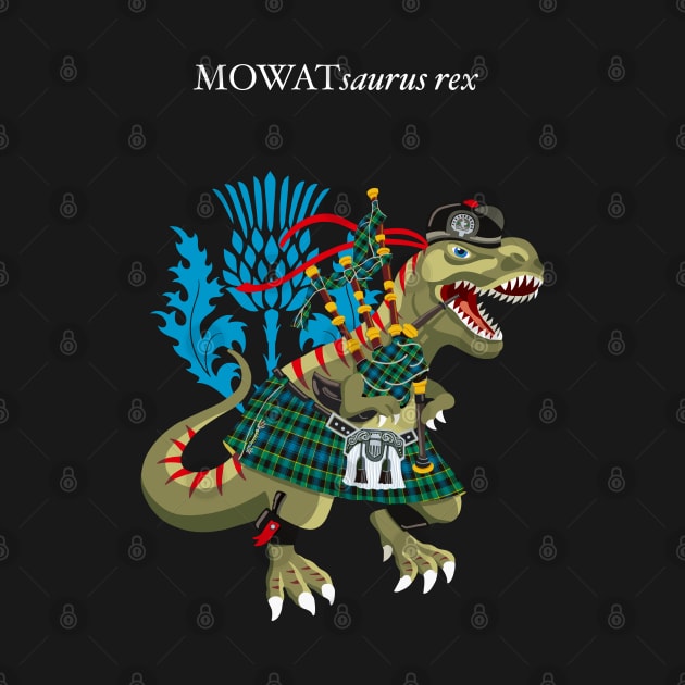 Clanosaurus Rex MOWATsaurus rex Mowat Scotland Ireland Family Tartan by BullShirtCo