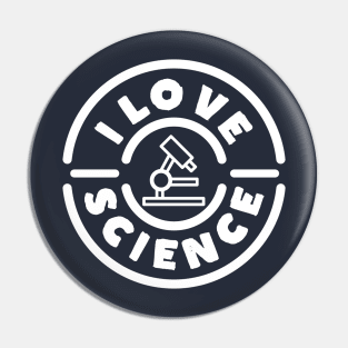 I Love Science Retro Vintage Pin