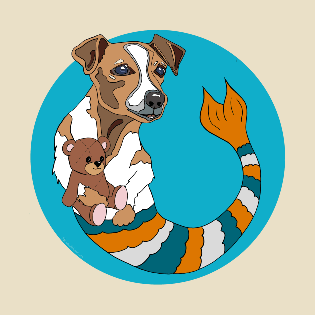 Jessie the Jack Russell Mermutt by abrushwithhumor