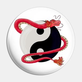 Dragon Yin Yang Pin