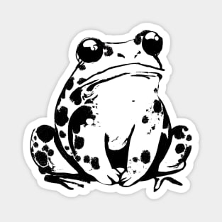 Frog, japanese ink painting, sumi e Magnet