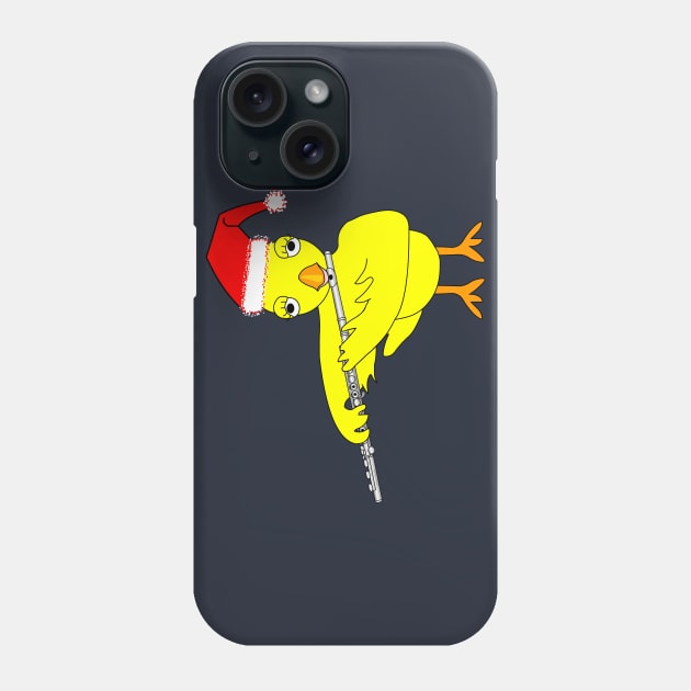 Santa Cap Flute Chick F Phone Case by Barthol Graphics