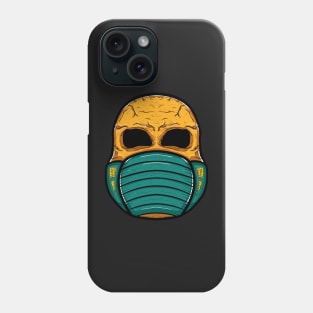 Skull green mask Phone Case