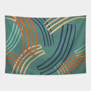 Abstract Lines And Soft Colors Tapestry