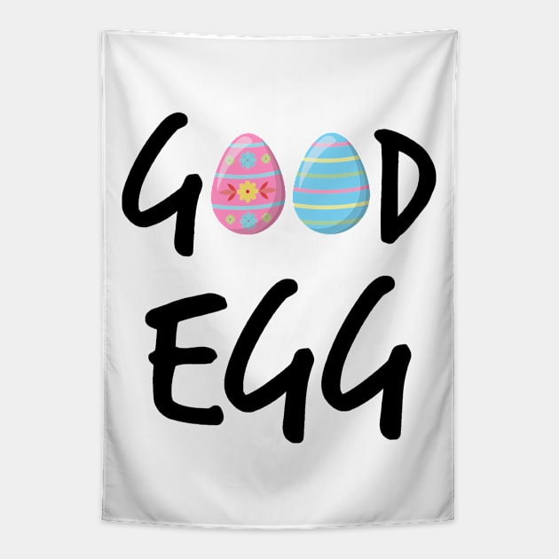 Good Egg (blk text) Tapestry by Glenn Landas Digital Art