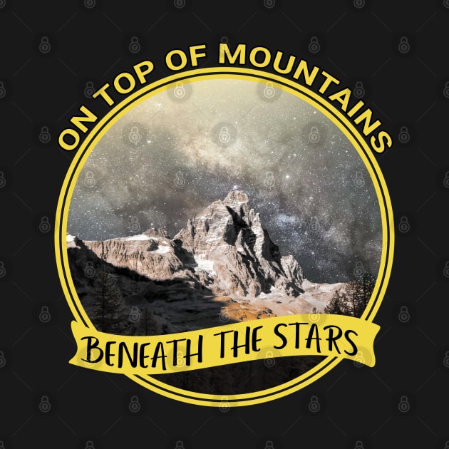 On Top of Mountains Beneath the Stars (yellow) by LiquidLine