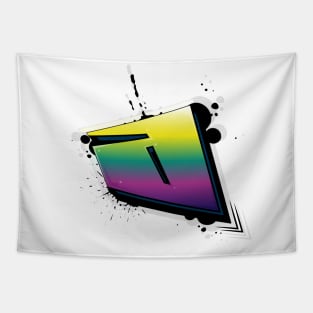 Graffiti Letter A Typography Design Art Tapestry