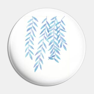 Blue Willow Leaves Pin