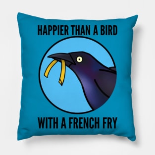 Bird with a Fry (Small Print) Pillow