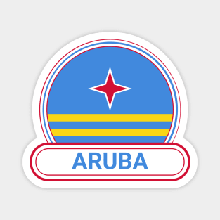 Aruba Country Badge - Aruba Flag Magnet