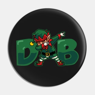 DAB Elf Dabbing Elf Shirt Kids Santa Helper Christmas Gifts Pin