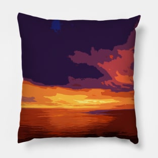 Abstract Sunset Pillow