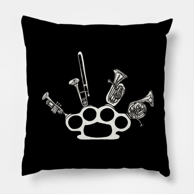 Brass Knuckles Pillow by Therese Kerbey