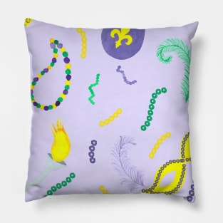 Mardi Gras Paisley Pillow