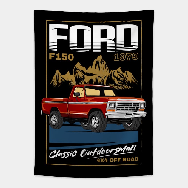 American F150 Pickup Car Tapestry by milatees