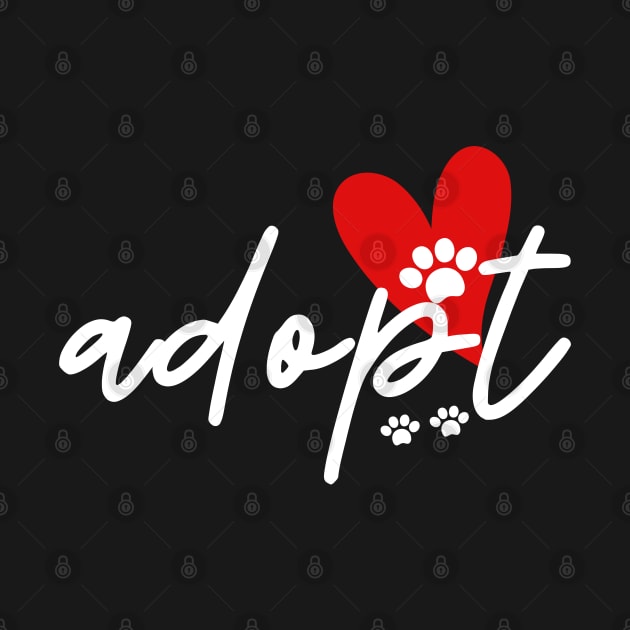 Adopt (Don't Shop) White Text by leBoosh-Designs