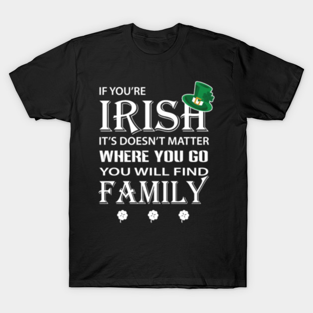 Horror Skull Bones Line Art Irish Family It Doesnt Matter Where
