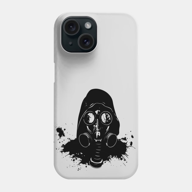 gas mask gasmask hooded man Phone Case by StepInSky