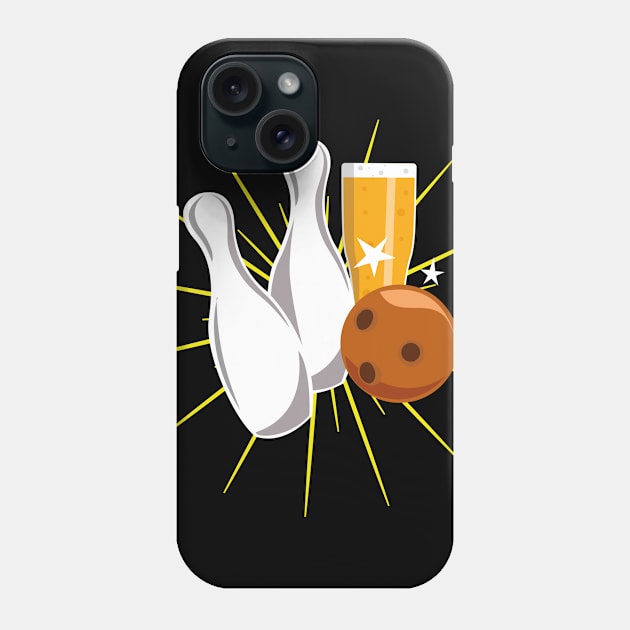 Bowling and beer design Phone Case by teemey