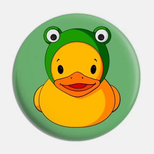 Frog Hat Rubber Duck Pin