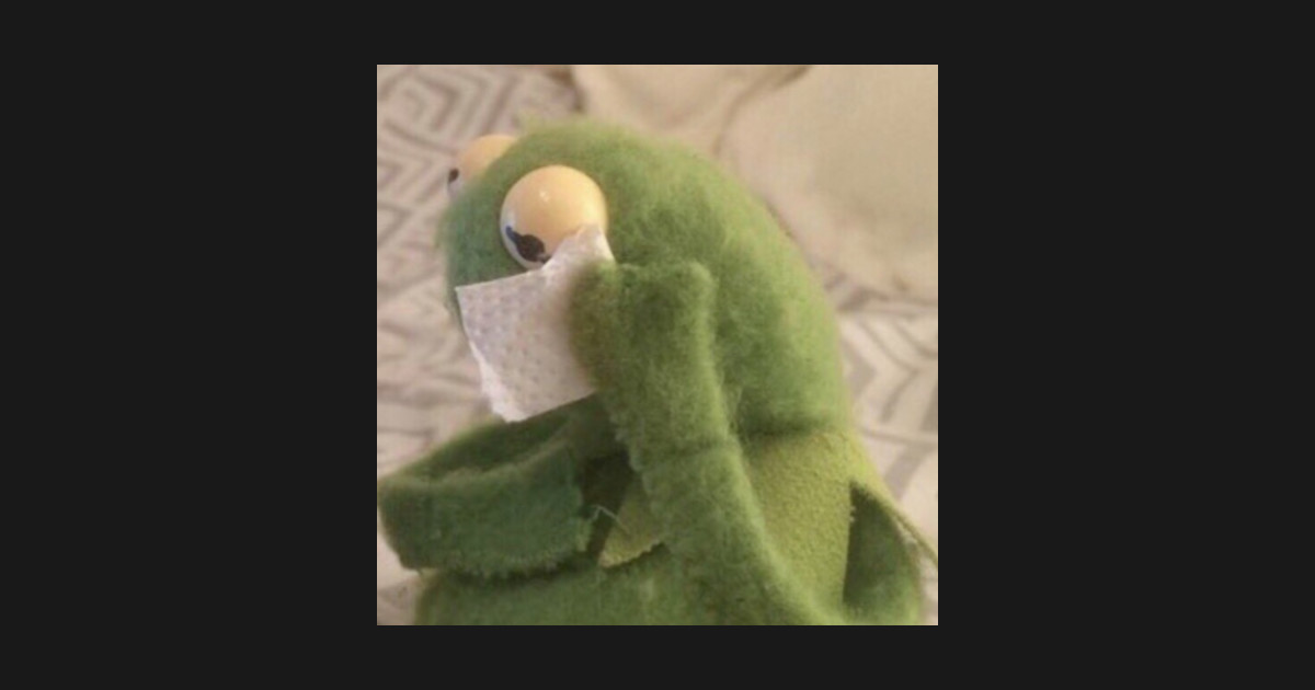 KERMIT CRYING - Kermit - Sticker | TeePublic