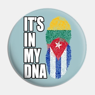 Lithuanian And Cuban Mix Heritage DNA Flag Pin