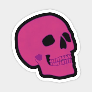 Minimal Neon Skull - pink Magnet