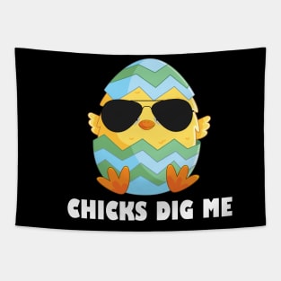 Kids Chicks Dig Me Toddler Tapestry