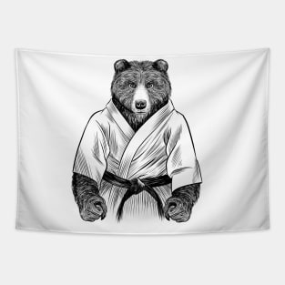 Kung Fu Grizzly Tapestry