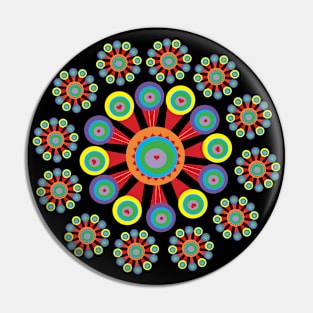 Colorful Spotlight Circular Design Pin