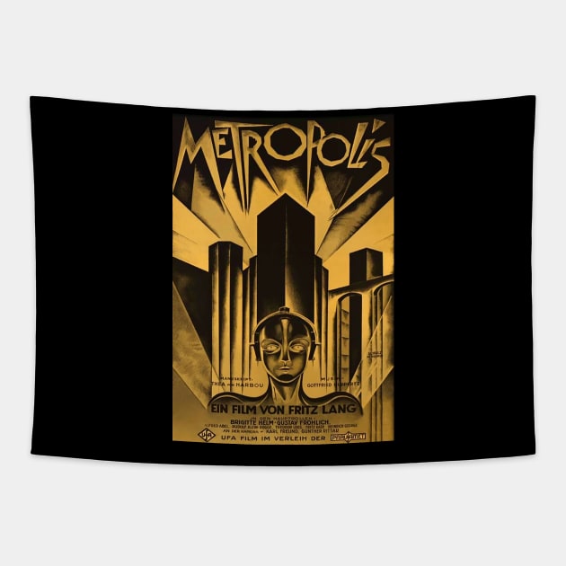 Metropolis Vintage Poster 1927 Tapestry by chjannet