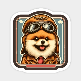 Pomeranian Pilot Magnet