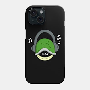 Turtle in Shell with Headphones Phone Case