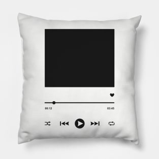 Music Player Audio Controls Pillow