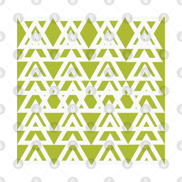 Green and White Graphic Pattern by Overthetopsm