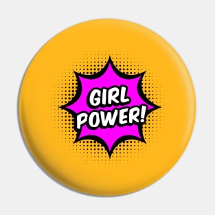 Girl Power! - Purple comic style - L Pin