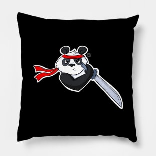 Ninja Panda T-Shirt Martial Arts for Warrior Ninjas Pillow