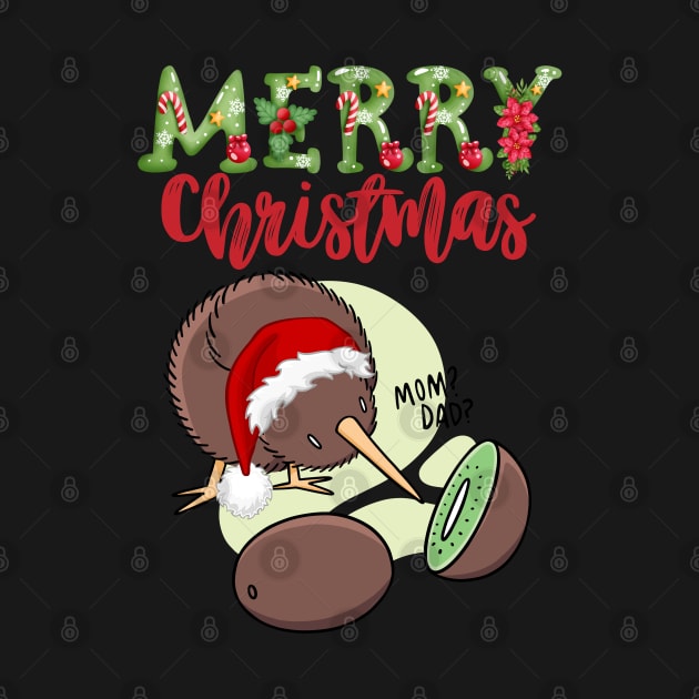 Merry Christmas New Zealand kiwi bird kiwi fruit - Funny | Witty Christmas kiwi design by HROC Gear & Apparel